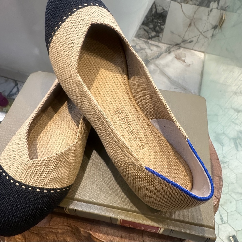 Rothy’s The Flat in Camel Captoe Classic Minimalist Round Ballet Flat Size 10 - Picture 4 of 8